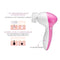 5 In 1 Electric Facial Cleanser Wash Face Cleaning Machine Skin Pore Cleaner Body Cleansing Massage Mini Beauty Massager Brush Massager Scrub Beauty